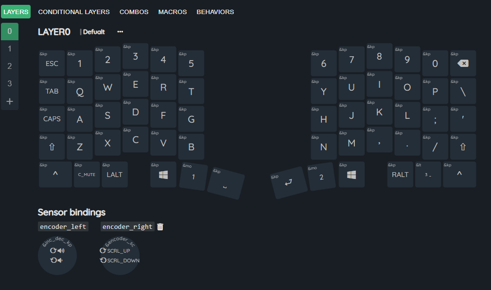 Keymap Editor: edit a physical key position and its behavior in the visual layout